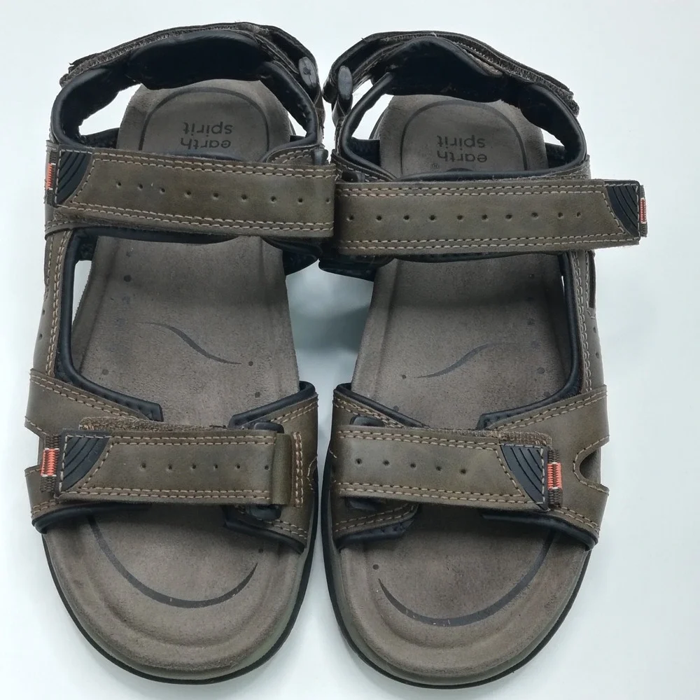Earth Spirit Shoes Mens Sandals Brown Gelron Hiking Terrain Trail River 7